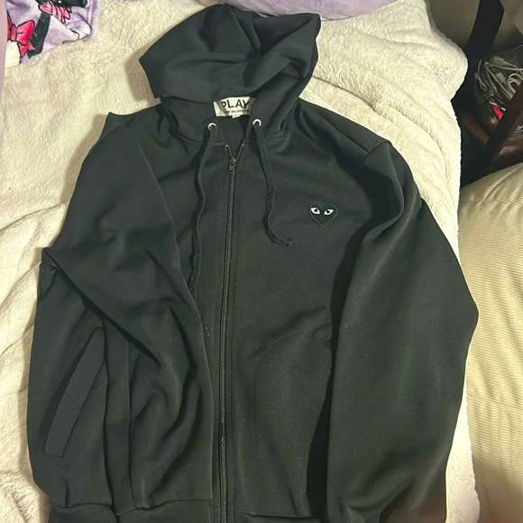 Comme des Garçons PLAY big black heart zip hoodie